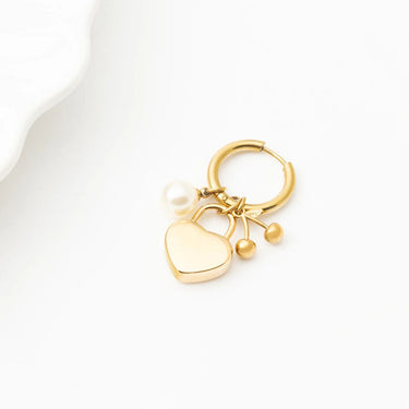 Wholesale jewelry 18K Gold PVD Stainless Steel Cherry Earring Bundle - gold studio  