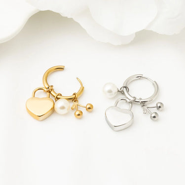Wholesale jewelry 18K Gold PVD Stainless Steel Cherry Earring Bundle - stainless and gold studio  