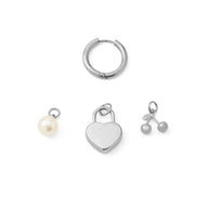 Wholesale jewelry 18K Gold PVD Stainless Steel Cherry Earring Bundle - stainless main 