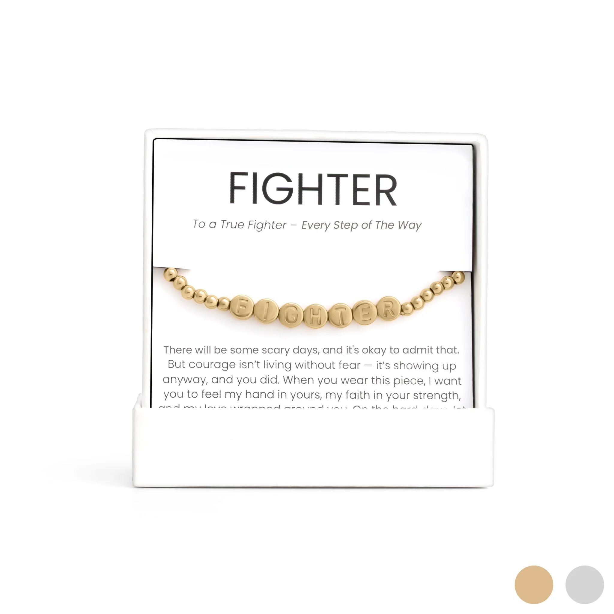 Gold Fighter Metal Beaded Bracelet Gift Set