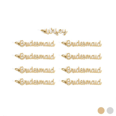 18K Gold PVD Stainless Steel Bridal Party Charm Set / BND0104