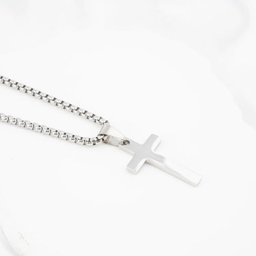 Wholesale jewelry 18K Gold PVD Stainless Steel The Never Alone Cross Pendant Necklace Gift Set- stainless studio 