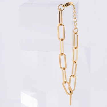 Wholesale Jewelry 14K Gold Filled Plus Paperclip Chain Bracelet- Studio- 6.5mm