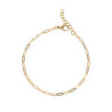 18K Gold PVD Stainless Steel Paperclip Chain Bracelet