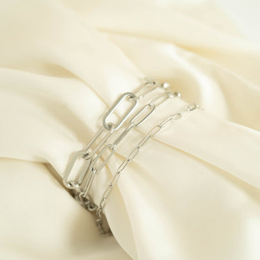 18K Gold PVD Stainless Steel Paperclip Chain Bracelet