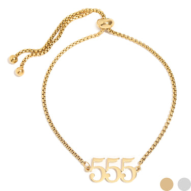 18K Gold PVD Edelstahlgelnzahl Armband/BRJ1003