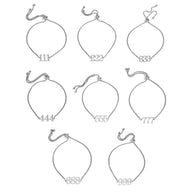 27 PC 18K 골드 스테인리스 스틸 천사 번호 팔찌 세트/BND0053