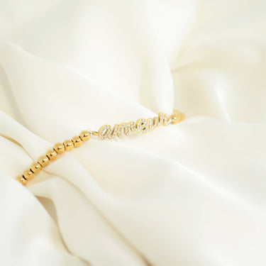 Stackable "Amour" Charm Beaded Bracelet
