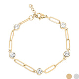 Stone Paperclip Bracelet