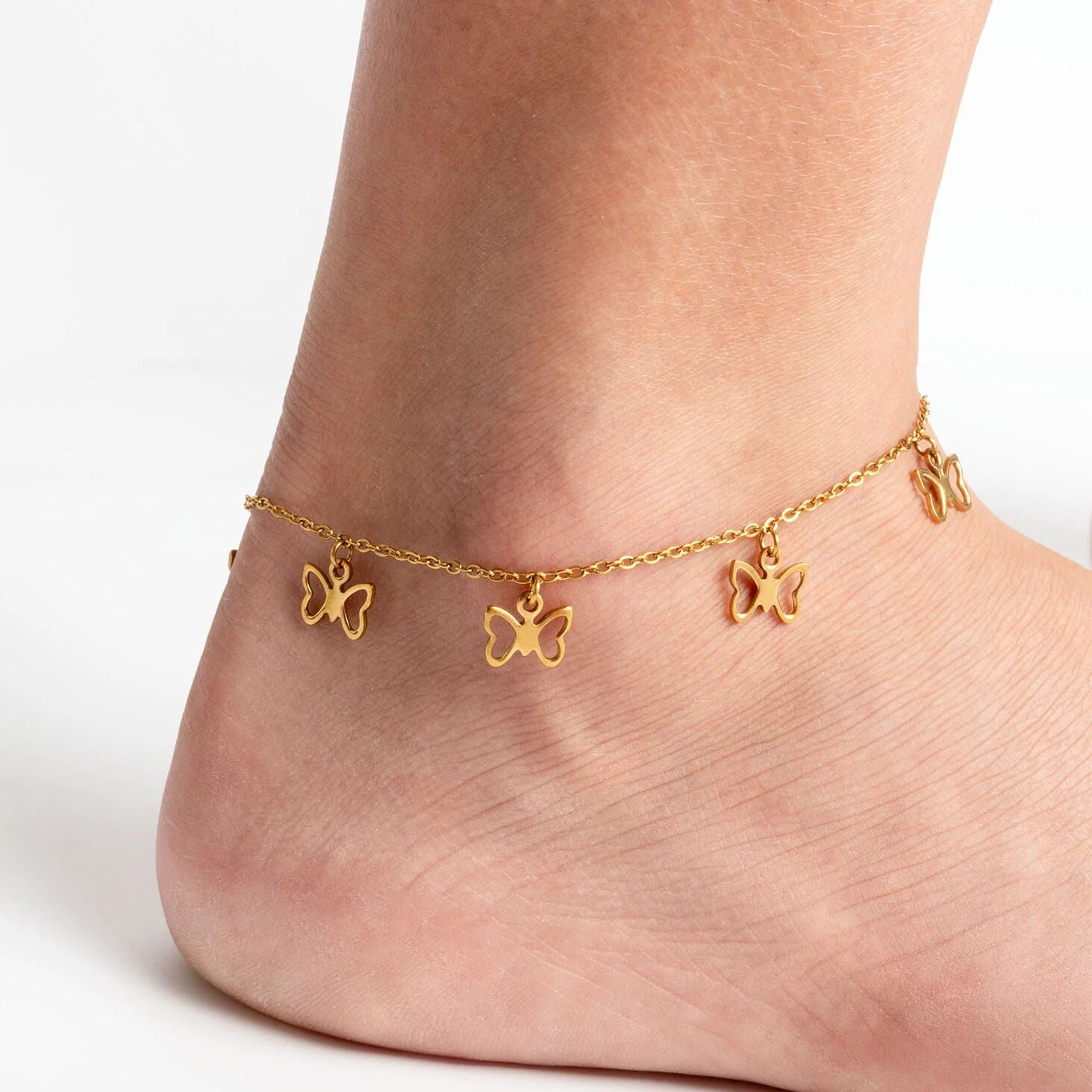 18K PVD PVD Butterfly de acero inoxidable/BRJ1025