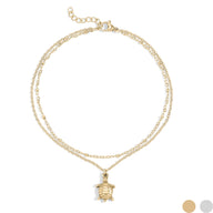 Sea Turtle Charm Anklet