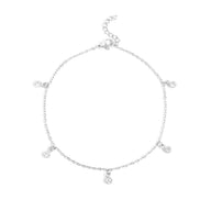 18K Gold PVD Stainless Steel Stone Anklet / BRJ1029