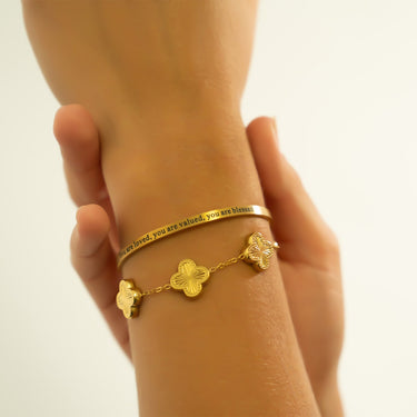 Gold / You are loved, you are valued, you are blessed Bracelet / BRJ1033