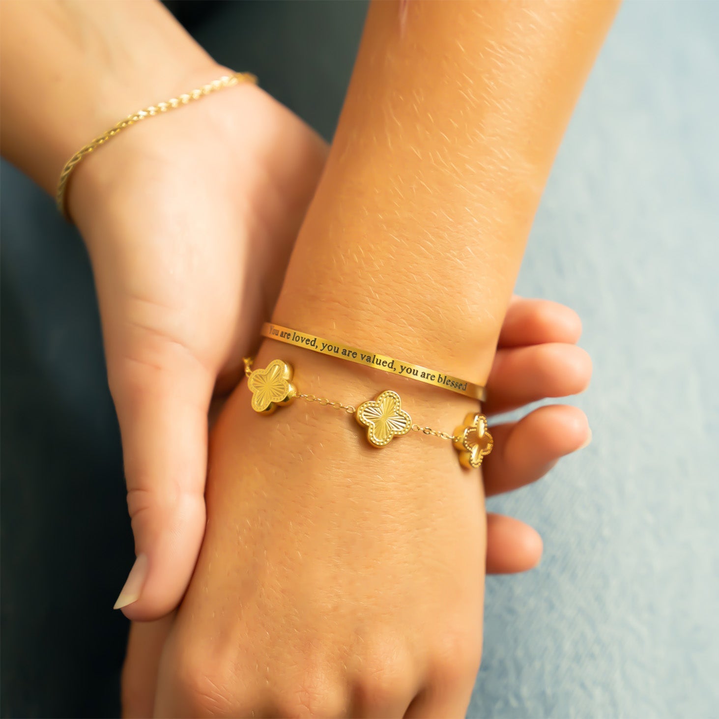 Gold / You are loved, you are valued, you are blessed Bracelet / BRJ1033