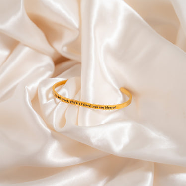 Gold / You are loved, you are valued, you are blessed Bracelet / BRJ1033