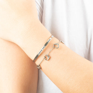 Wholesale jewelry 18K Gold PVD You are Loved Engraved Cuff Bracelet- stainless model
