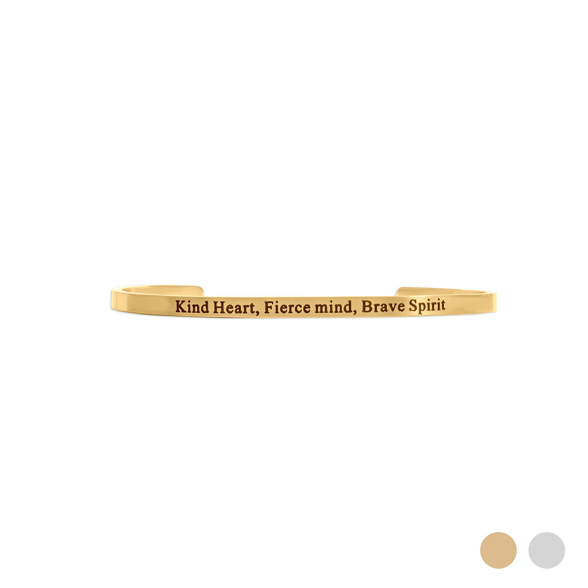 18K Gold PVD “Kind Heart, Fierce mind, Brave Spirit" / BRJ1038