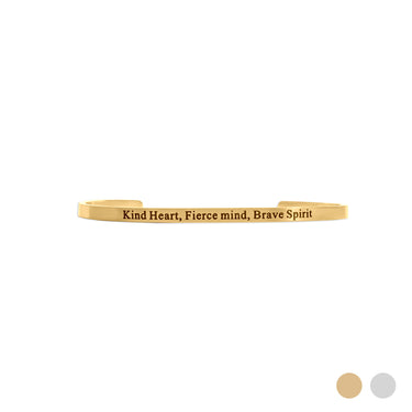 18K Gold PVD “Kind Heart, Fierce mind, Brave Spirit" / BRJ1038