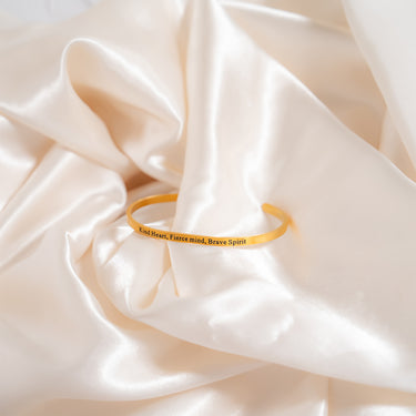 18K Gold PVD “Kind Heart, Fierce mind, Brave Spirit" / BRJ1038