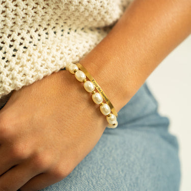 18K Gold PVD Enjoy the Journey Bracelet / BRJ1039 / BRJ1088