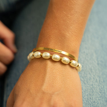 18K Gold PVD Enjoy the Journey Bracelet / BRJ1039 / BRJ1088