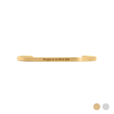 18K Gold PVD Stainless Steel Hope is within me Bracelet / BRJ1040