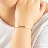 Wholesale jewelry 18K Gold PVD Hope within Me Engraved Bangle Bracelet- gold model