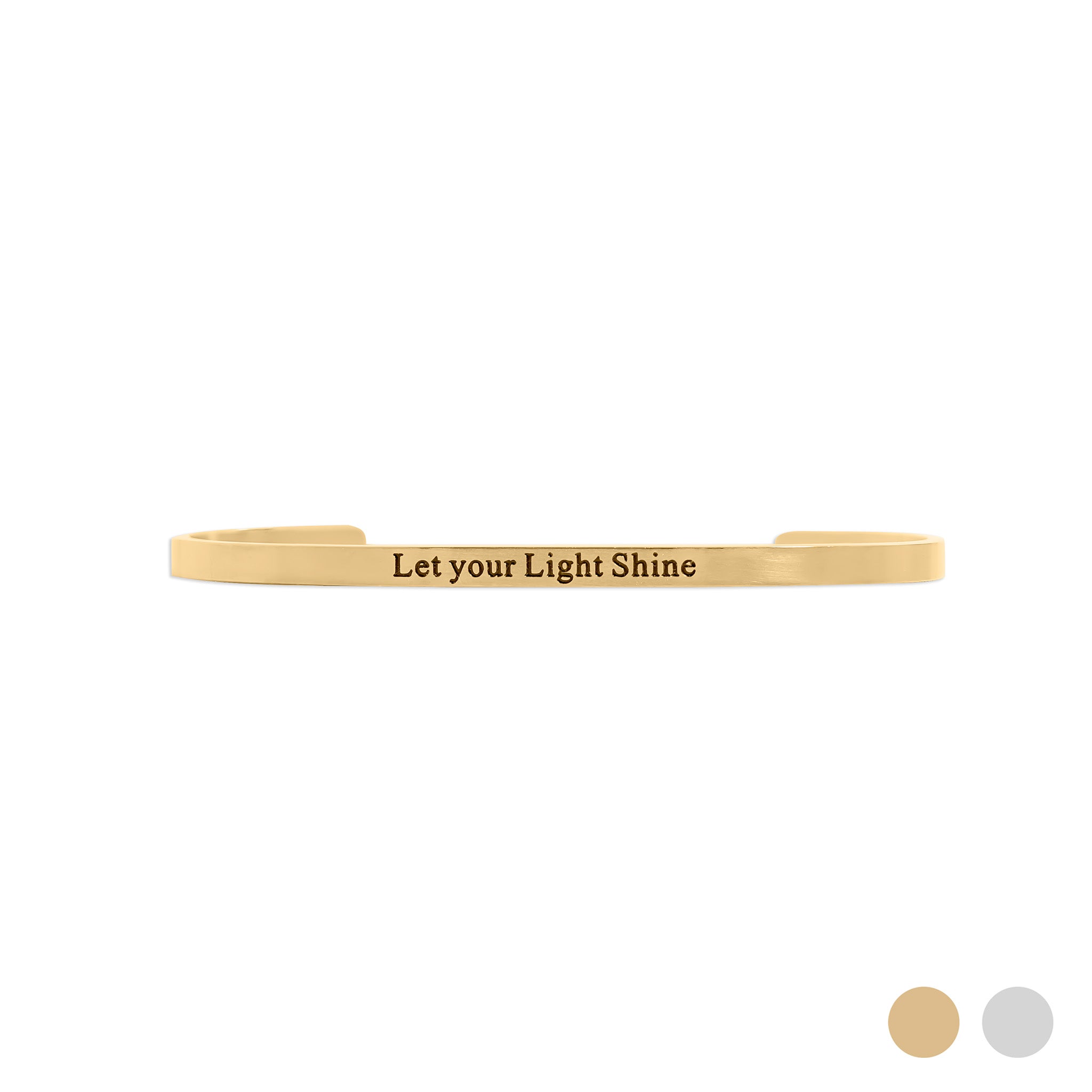18K Gold PVD Stainless Steel Let your Light Shine Bracelet