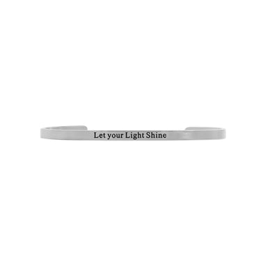 Silver / 18K Gold PVD Stainless Steel Let your Light Shine Bracelet