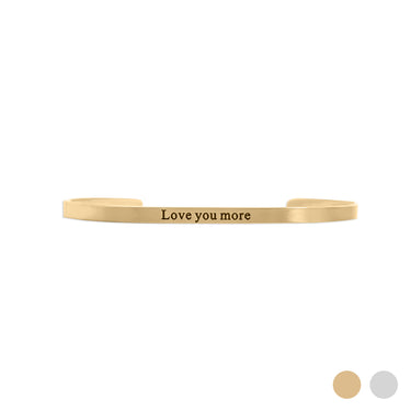 18K Gold PVD Stainless Steel Love you more Bracelet / BRJ1043