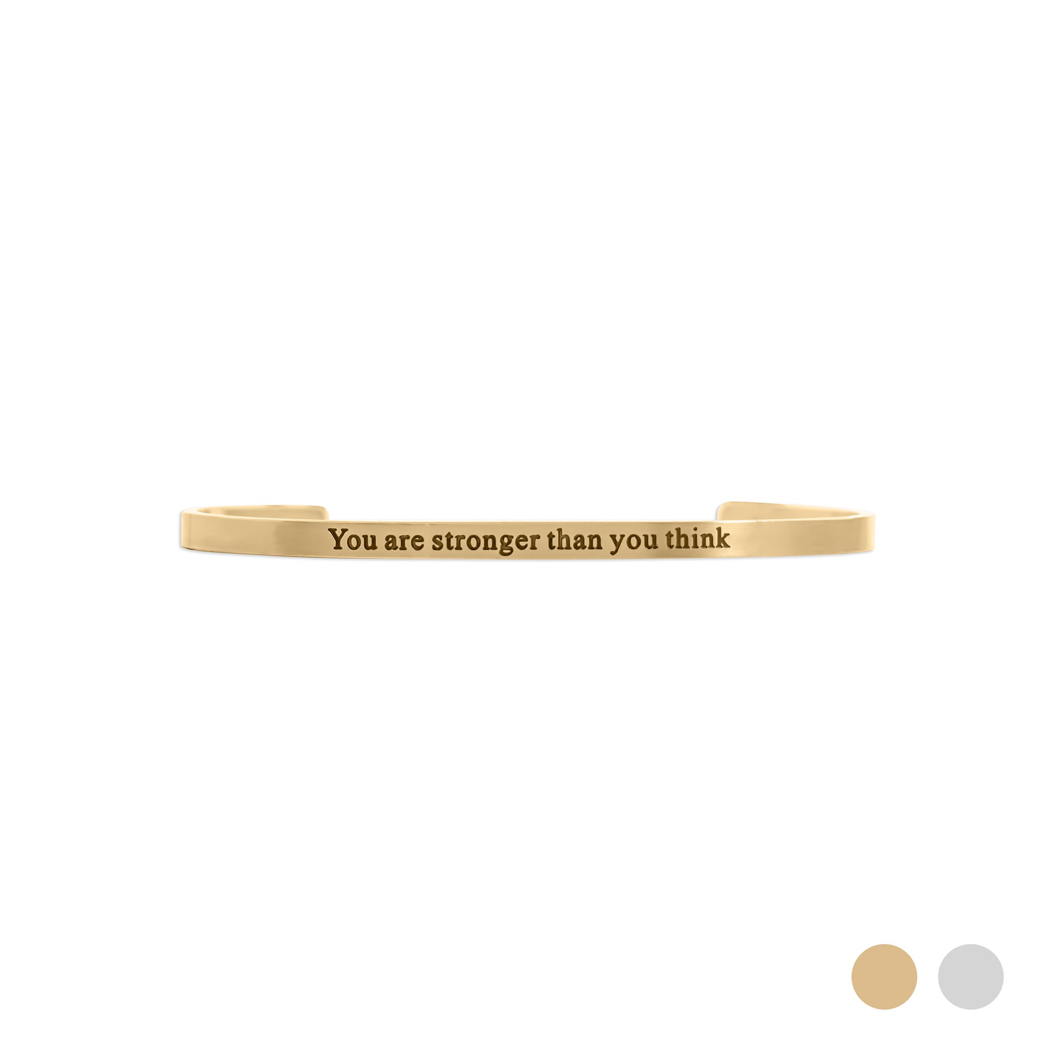 18K Gold PVD "You are stronger than you think" Bracelet