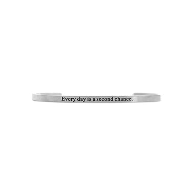 Silver / 18K Gold PVD Every day is a second chance
