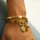 18K Gold PVD Stainless Steel Choose to Shine Engraved Bangle Bracelet