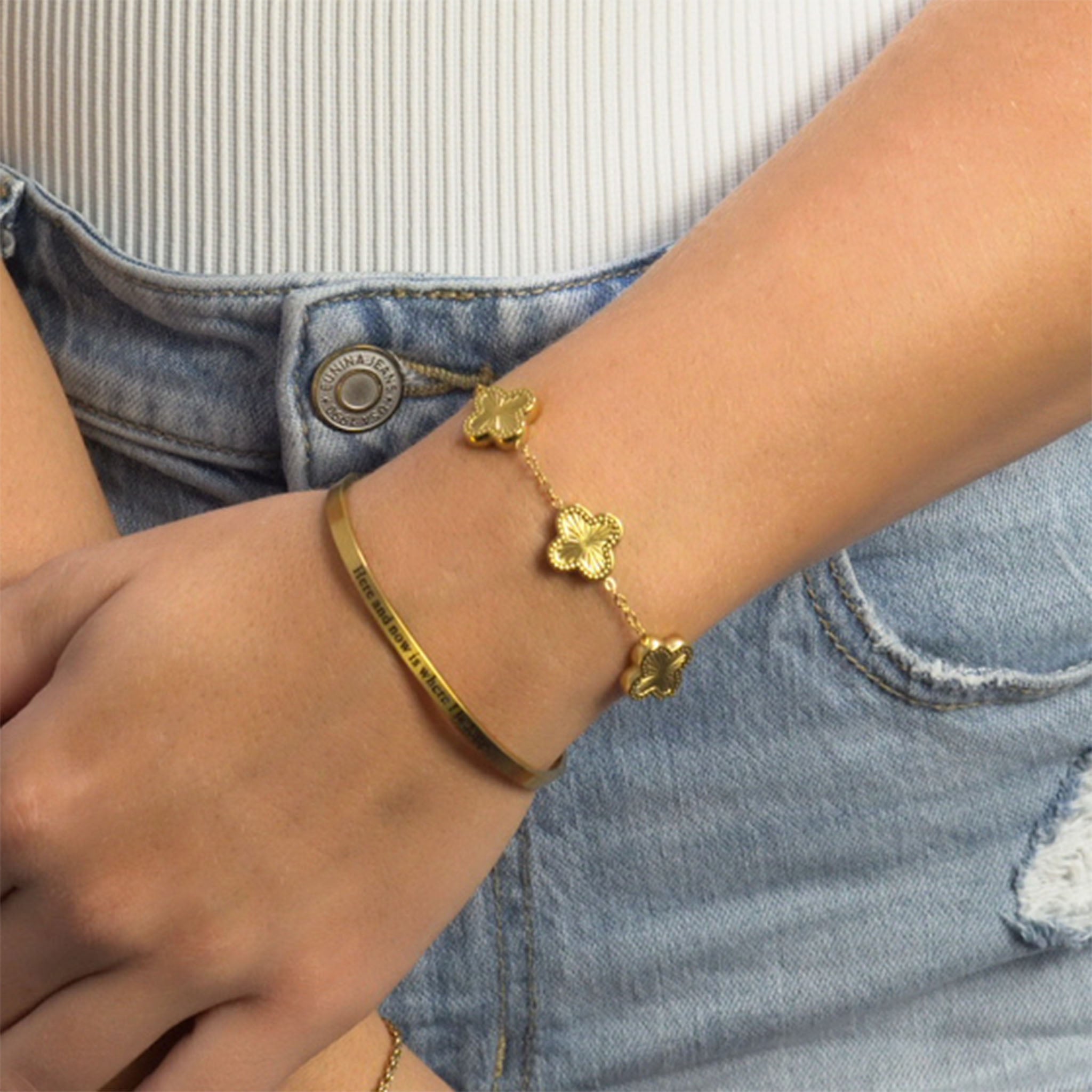 "Here and now is where I belong" Bracelet