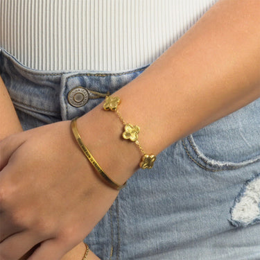 Hope within Me Engraved Bangle Bracelet 