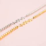 18K gold PVD Stainless Steel Mama Beaded Bracelet 