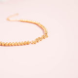 18K gold PVD Stainless Steel Mama Beaded Bracelet 