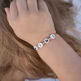 18K gold PVD Stainless Steel Beaded "Mini" Adjustable Bracelet