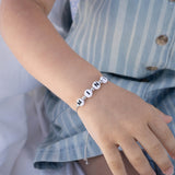 18K gold PVD Stainless Steel Beaded "Mini" Adjustable Bracelet