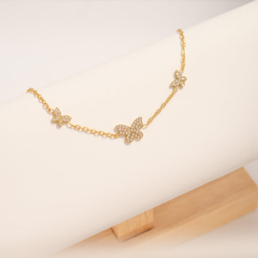 Gold Steel Butterfly Bracelet