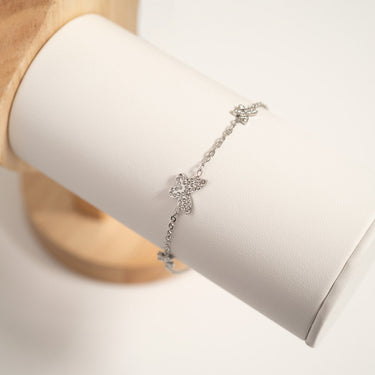 Silver Steel Butterfly Bracelet