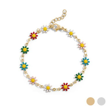  Floral Chain Bracelet 