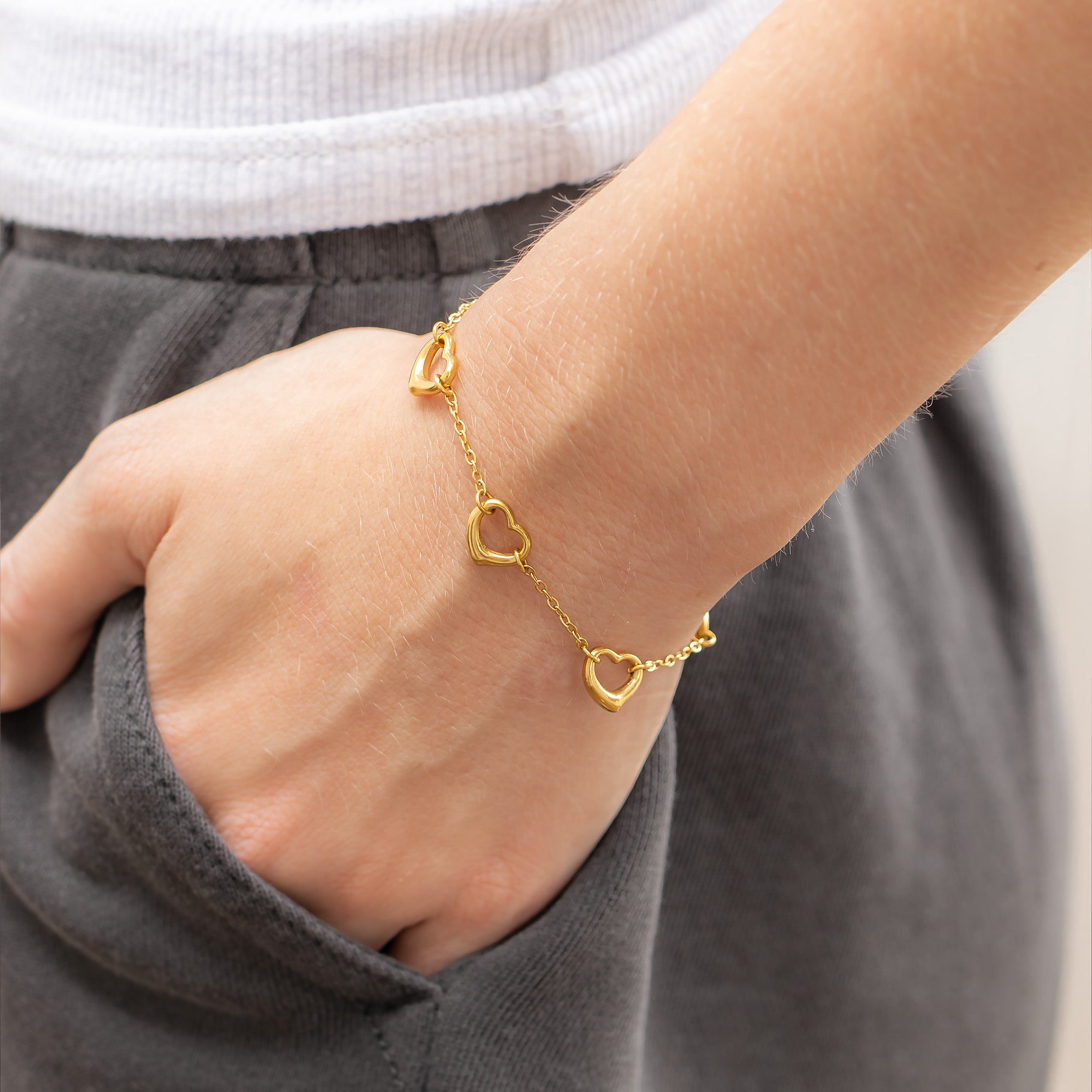 Station Heart Bracelet