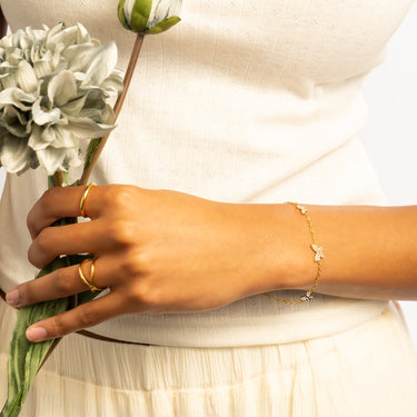 Gold Steel Butterfly Bracelet