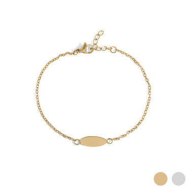 18K Gold PVD Stainless Steel Blank Bracelet / BRJ1076
