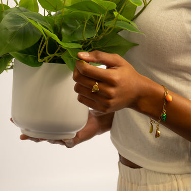 Gold Fruit Charm Bracelet
