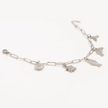 Silver Sea Vacation Charm Bracelet