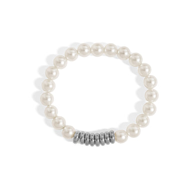 8mm Kiska Glass Pearl Stretch Bracelet