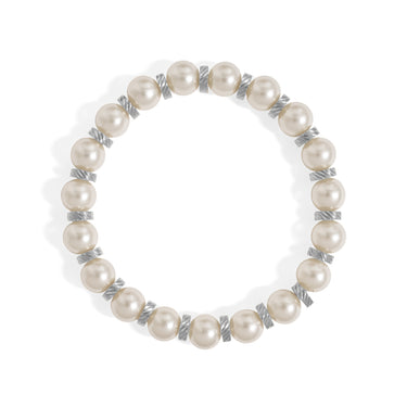 8mm Kiska Glass Pearl Stretch Bracelet