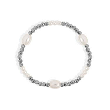 8mm Kiska Glass Pearl Stretch Bracelet